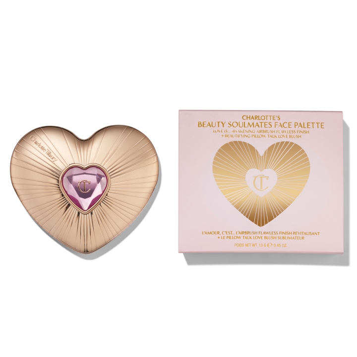 Pillow Talk Beauty Soulmates Face Palette Палетка для лица в оттенке #FlawlessPeach