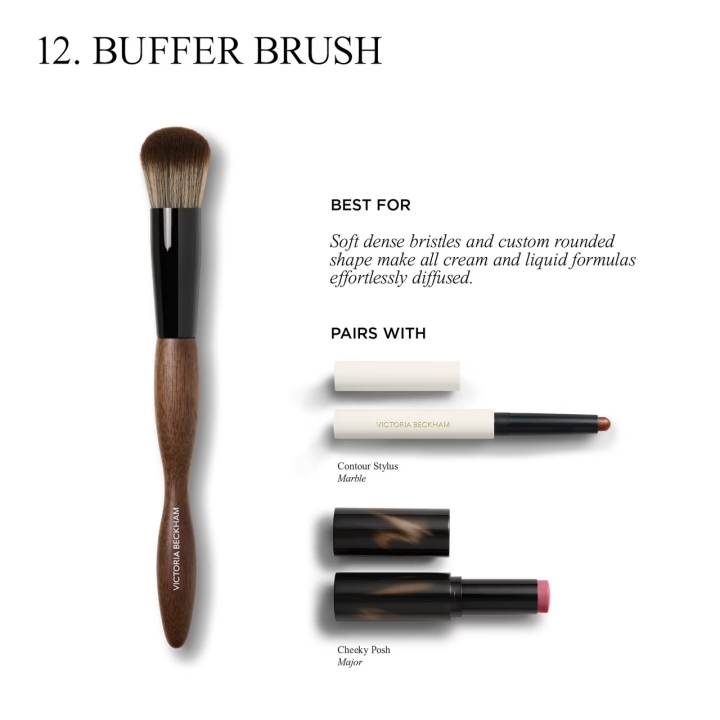 Victoria Beckham Beauty 12.Buffer Brush Кисть для жидких и кремовых текстур