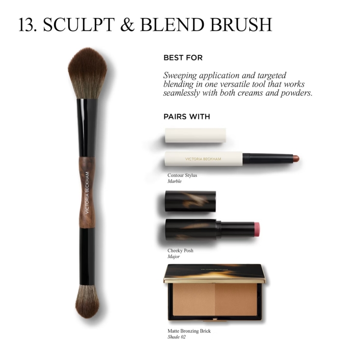 Victoria Beckham Beauty 13.Sculpt & Blend Многофункциональная кисть для макияжа 